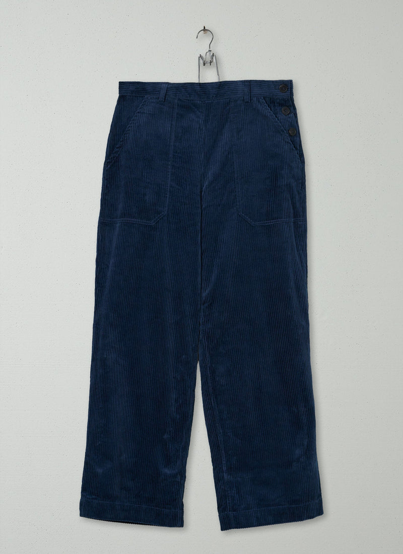 Reworn Organic Cord Trousers Size 12 (873) | Navy