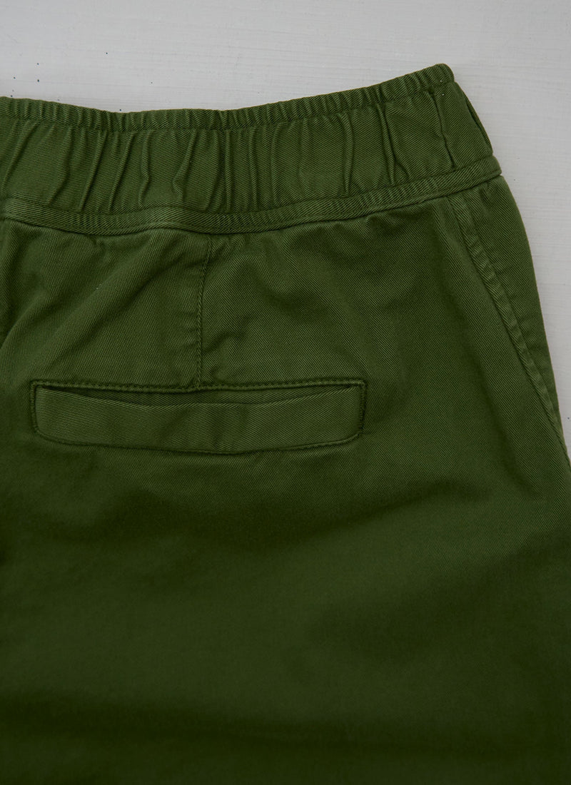 Reworn Cotton Twill Pull On Trousers Size 10 (1107) | Green
