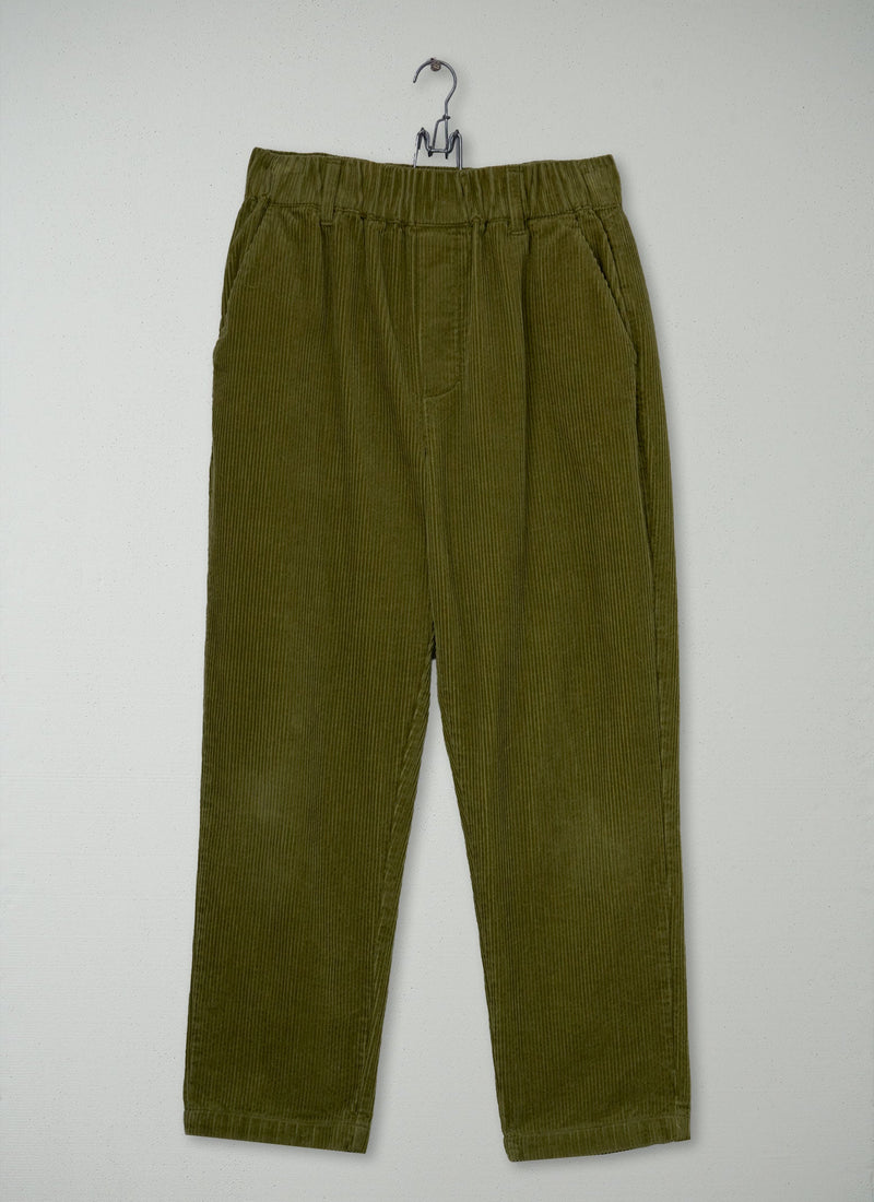 Reworn Cord Pull On Trousers Size 12 (1574) | Olive