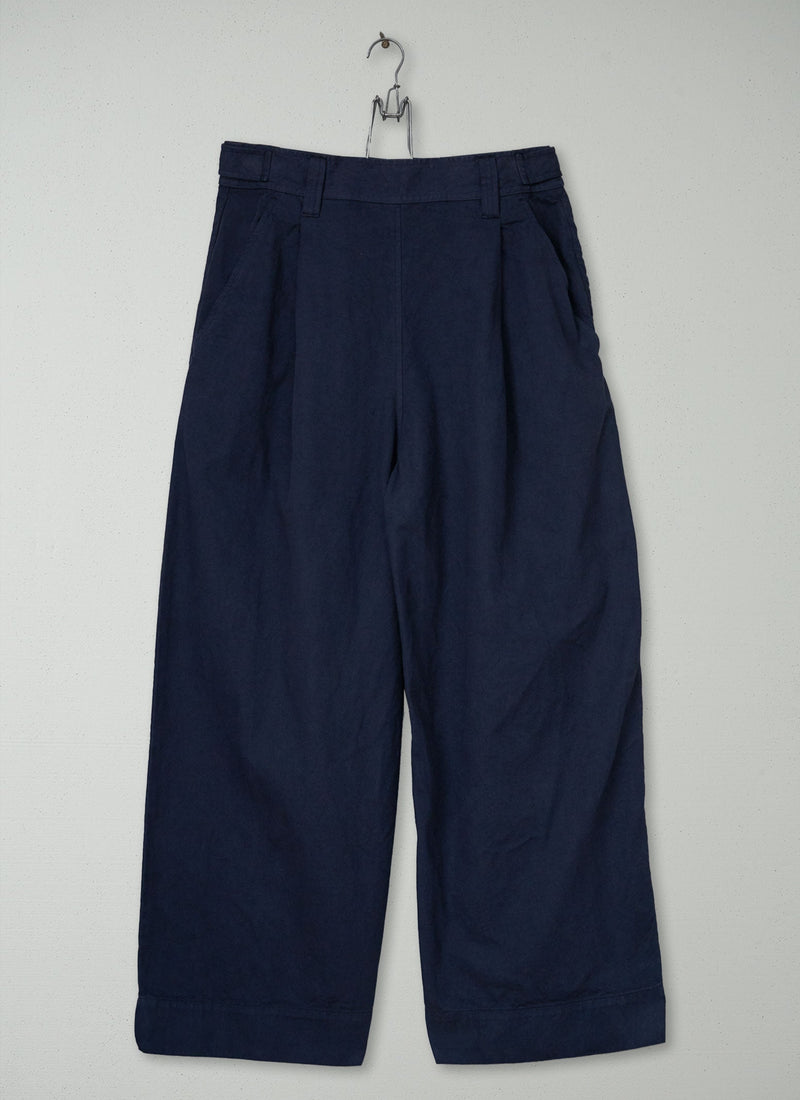 Reworn Cotton Canvas Trousers Size 10 (1566) | Navy