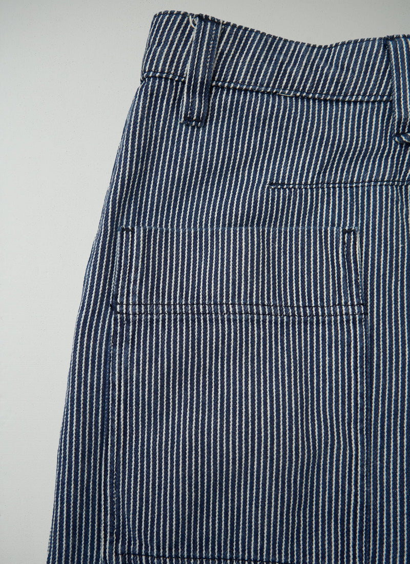 Reworn Stripe Denim Trousers Size 6 (1510) | Multi