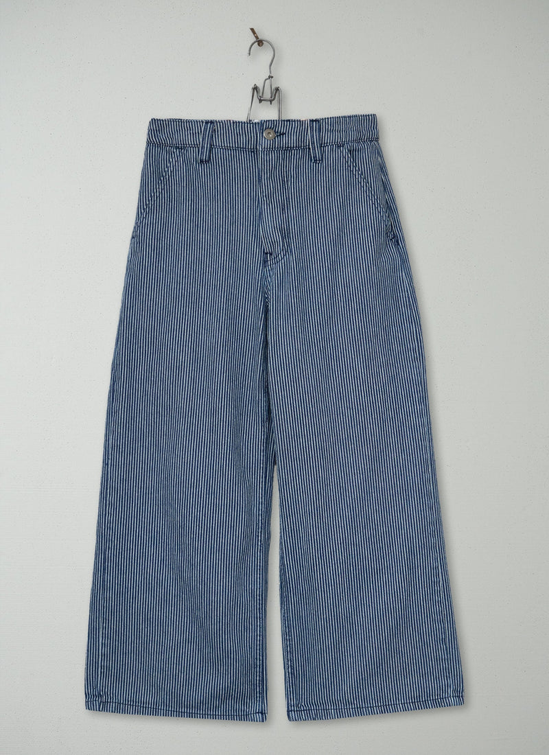 Reworn Stripe Denim Trousers Size 6 (1510) | Multi