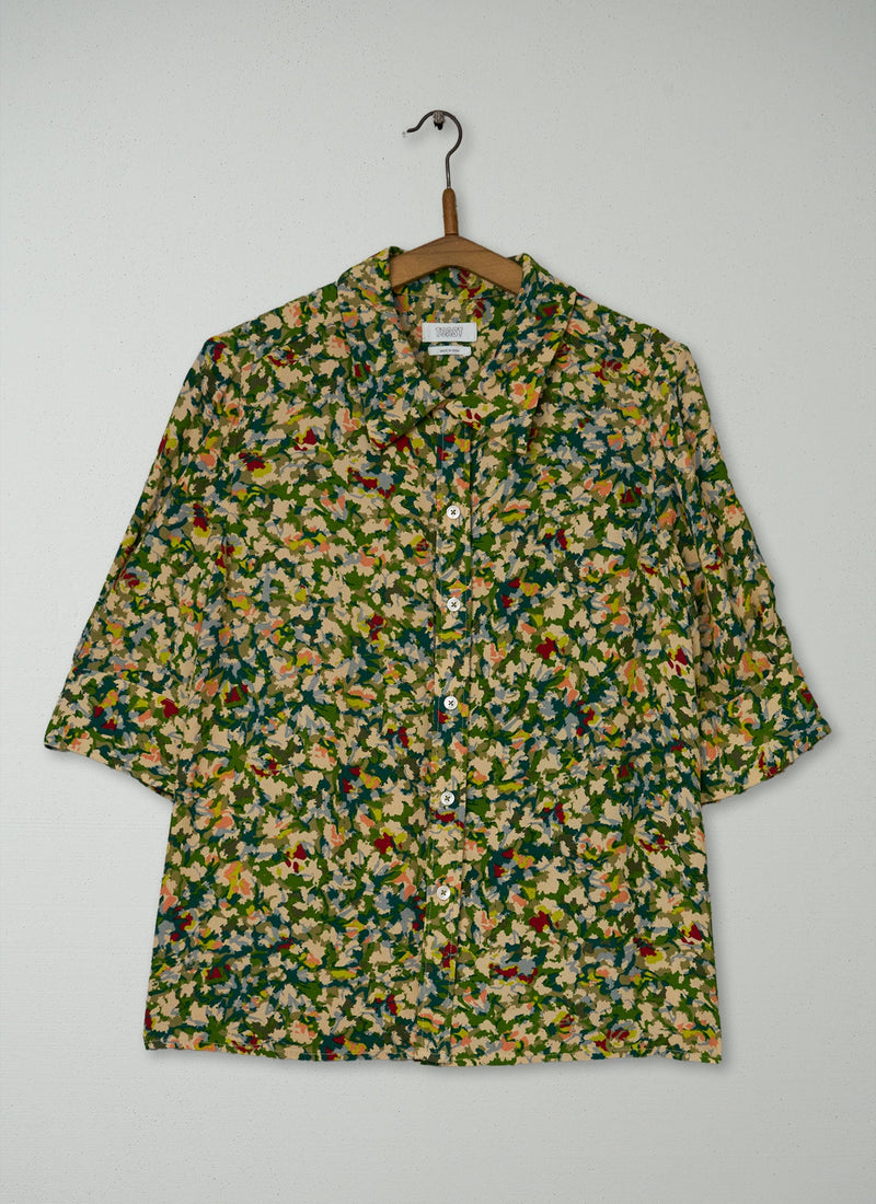 Reworn Print Crepe Shirt Size 14 (1066) | Multi