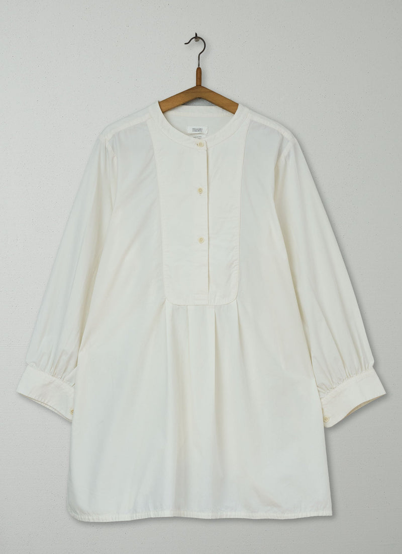 Reworn Cotton Poplin Long Shirt Size 6 (823) | Alabaster White