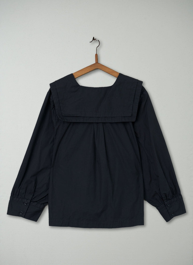 Reworn Square Collar Shirt Size 16 (236) | Navy