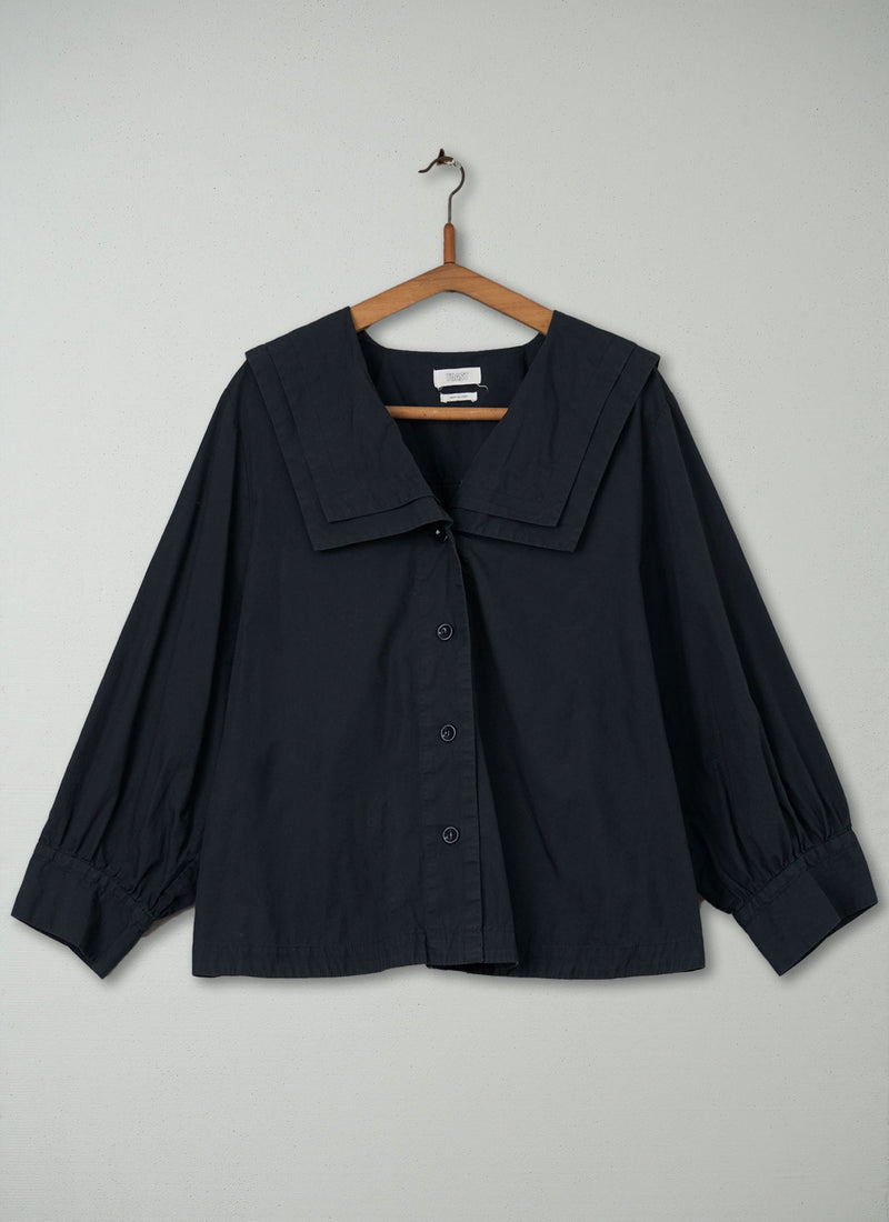 Reworn Square Collar Shirt Size 16 (236) | Navy