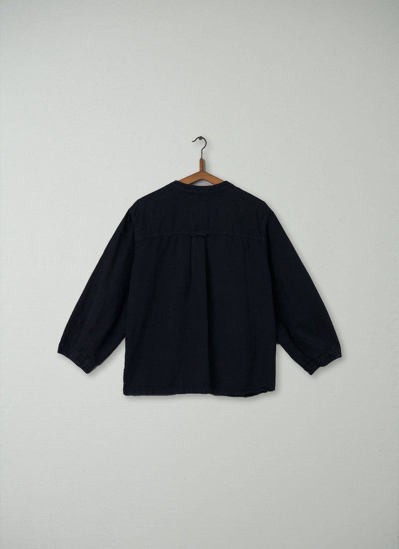 Reworn Cotton Linen Twill Shirt Size 10 (101) | Slate