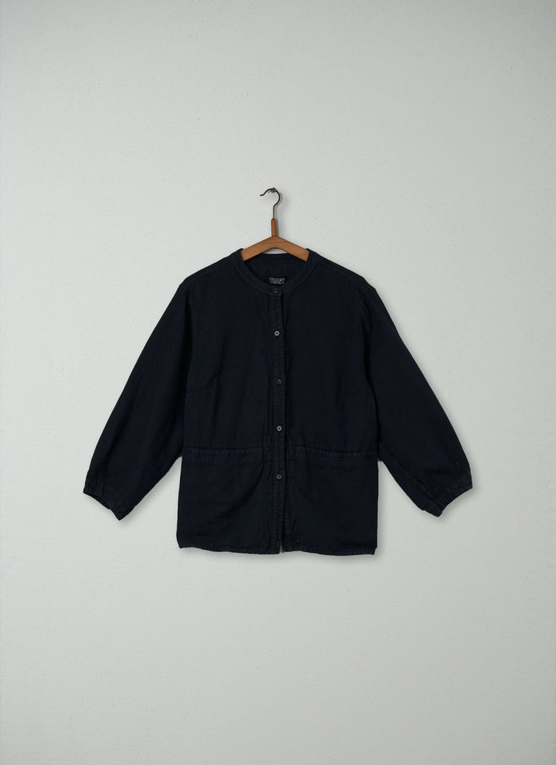 Reworn Cotton Linen Twill Shirt Size 10 (101) | Slate