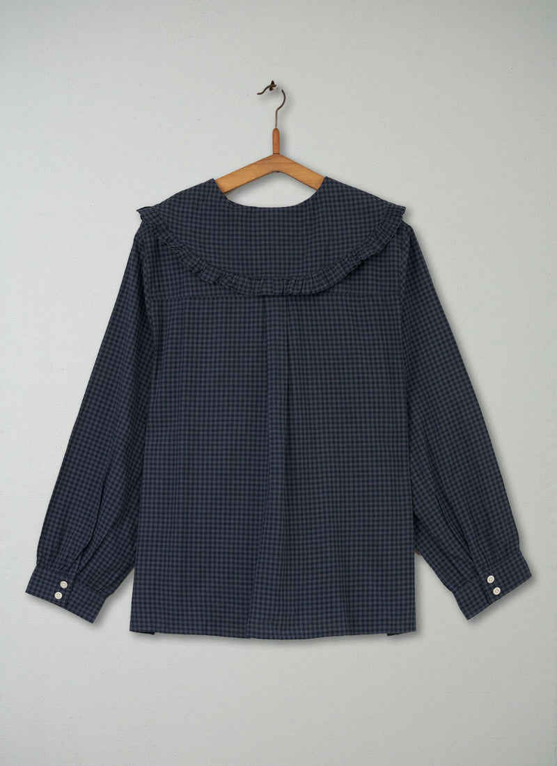 Reworn Cotton Gingham Shirt Size 18 (202) | Slate