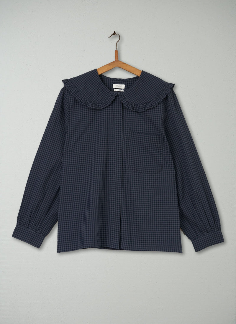 Reworn Cotton Gingham Shirt Size 18 (202) | Slate