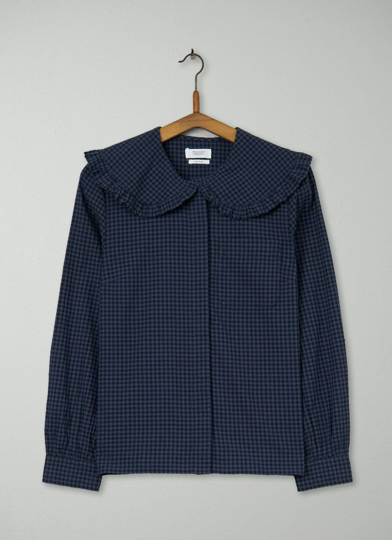 Reworn Cotton Gingham Shirt Size 8 (747) | Multi