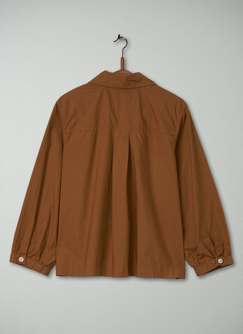 Reworn Poplin Patch Pocket Shirt Size 14 (238) | Tawny Brown