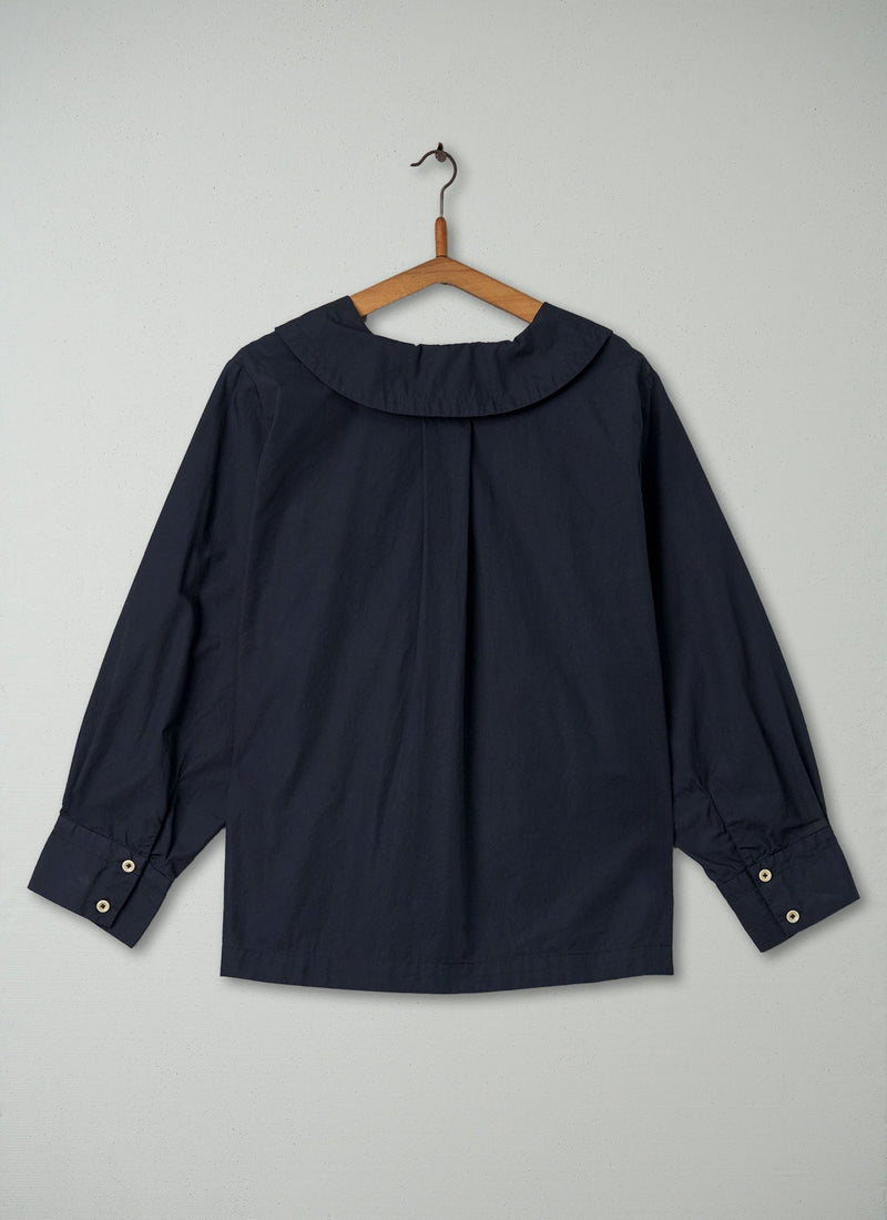 Reworn Dropped Collar Shirt Size 16 (205) | Navy
