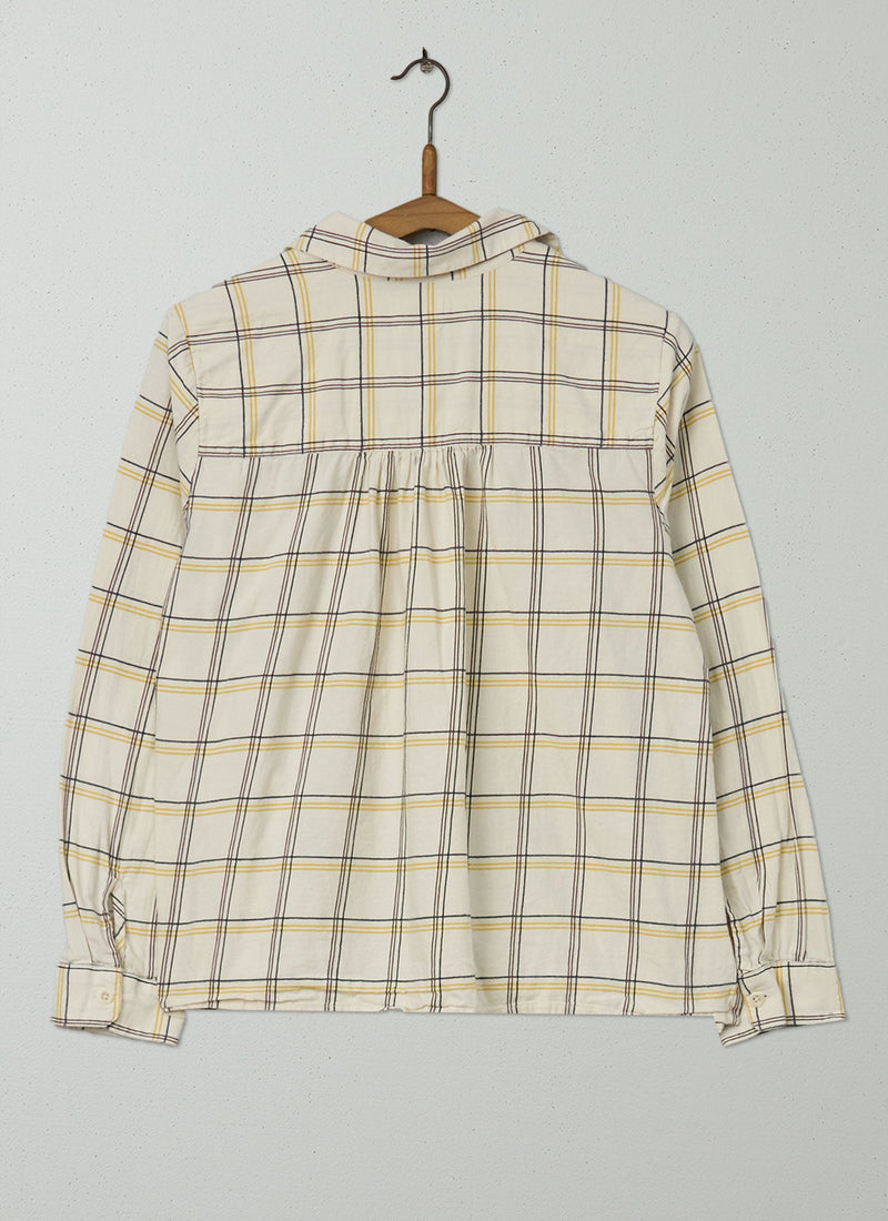 Reworn Ollie Raised Check Organic Shirt Size 10 (676) | Multi