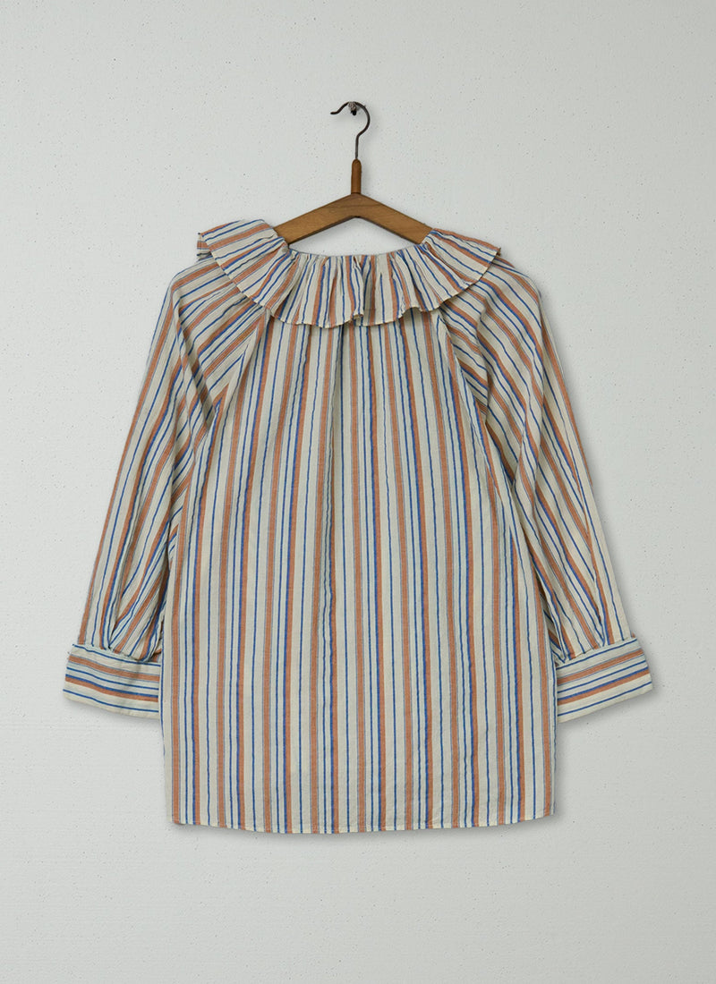 Reworn Stripe Cotton Shirt Size 10 (792) | Multi