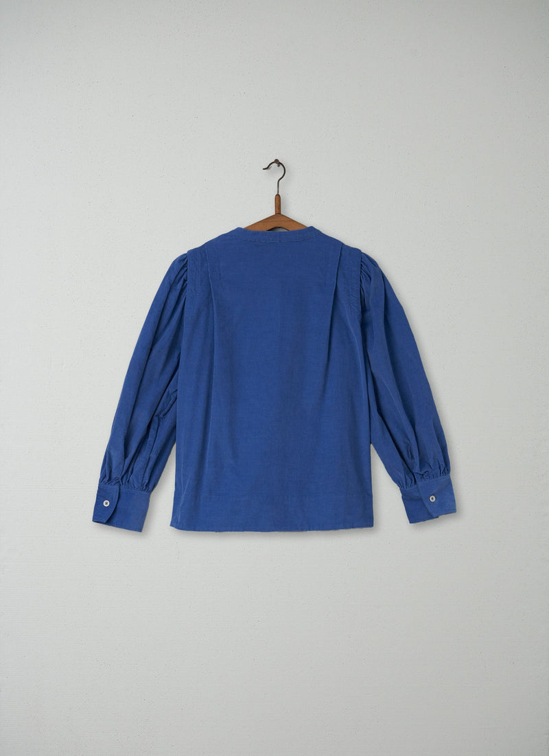 Reworn Needlecord Shirt Size 10 (062) | Blue