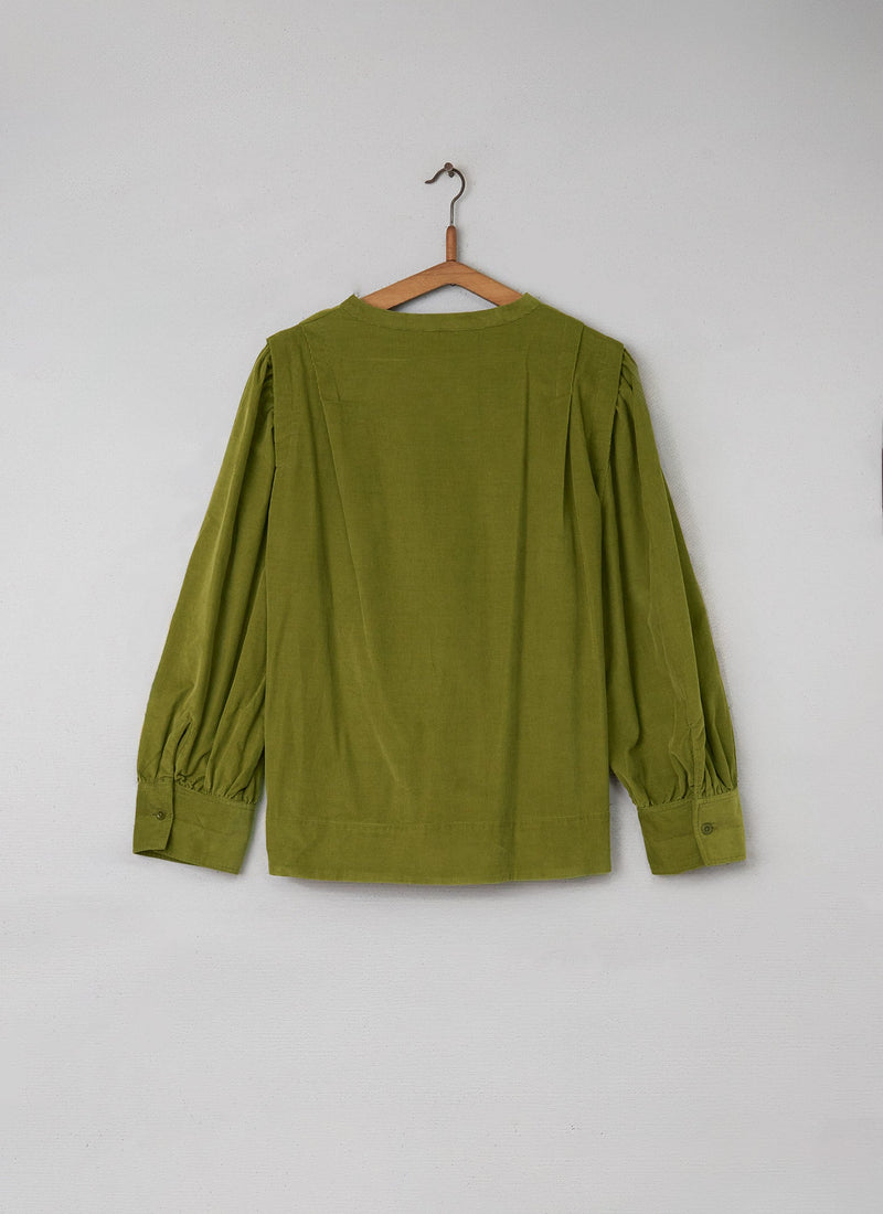 Reworn Cord Tunic Shirt Size 18 (070) | Antique Olive
