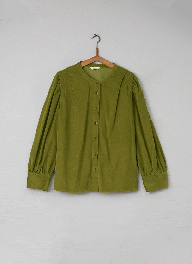 Reworn Cord Tunic Shirt Size 18 (070) | Antique Olive