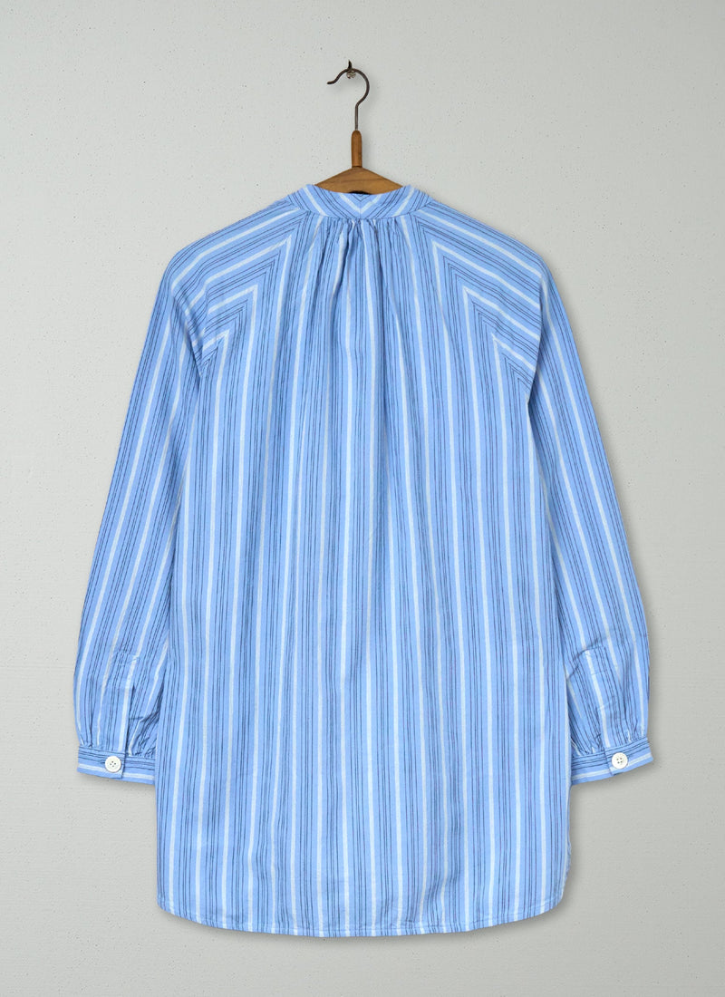 Reworn Tie Neck Stripe Shirt Size 8 (882) | Multi