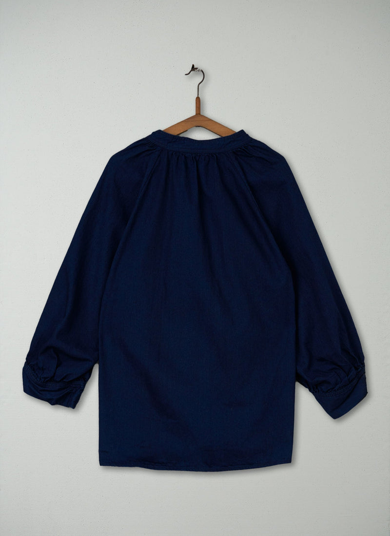 Reworn Indigo Twill Shirt Size 14 (230) | Indigo