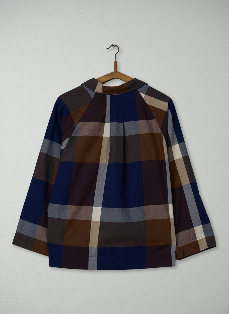 Reworn Lace Up Check Top Size S (753) | Multi