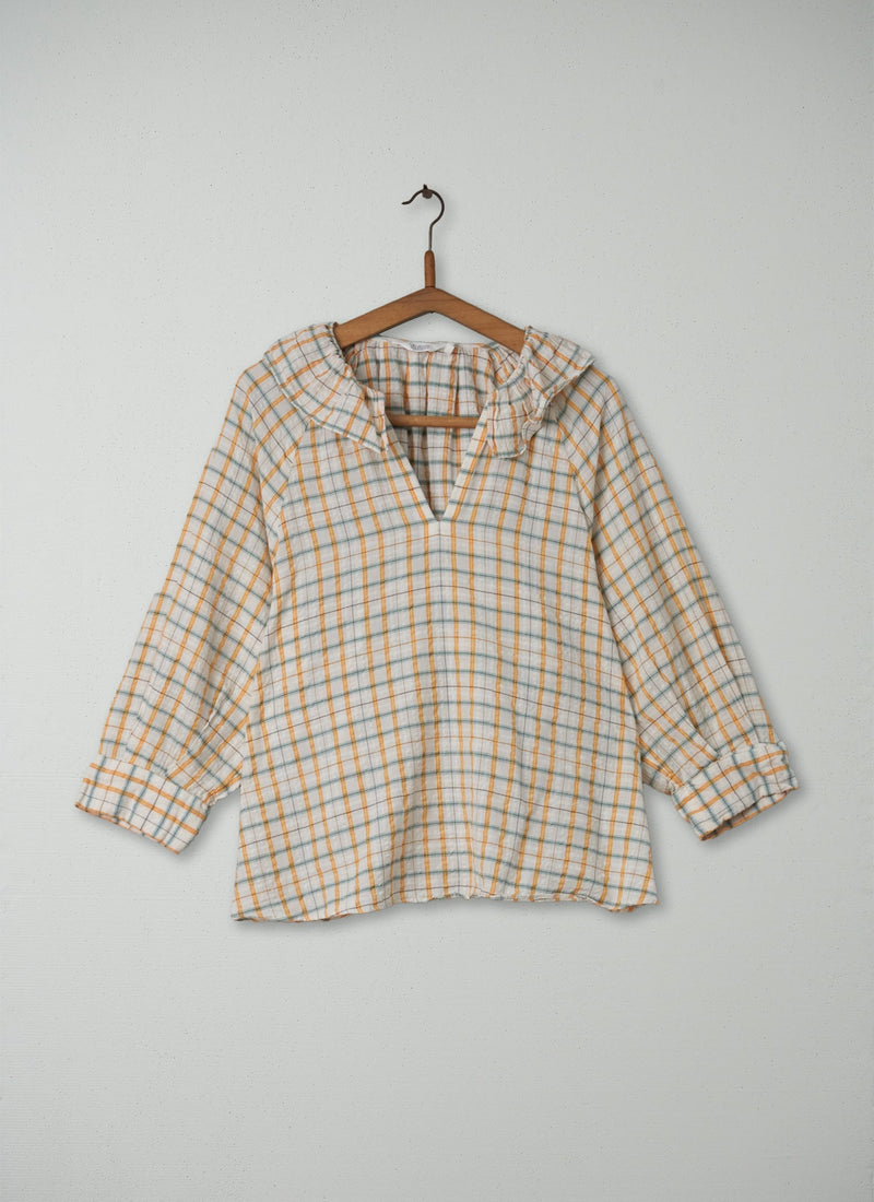 Reworn Hand Woven Check Shirt Size M (185) | Multi