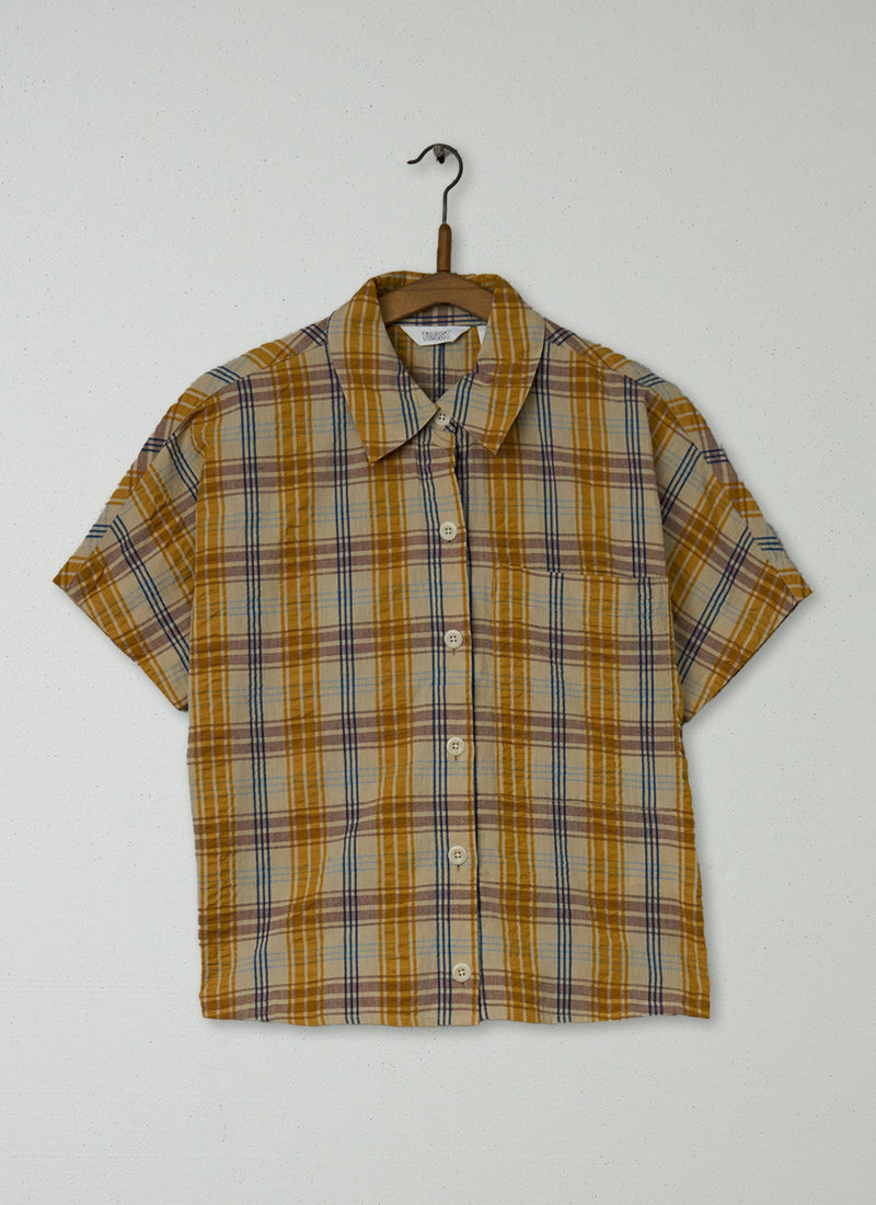 Reworn Check Cotton Shirt Size 4 (796) | Multi