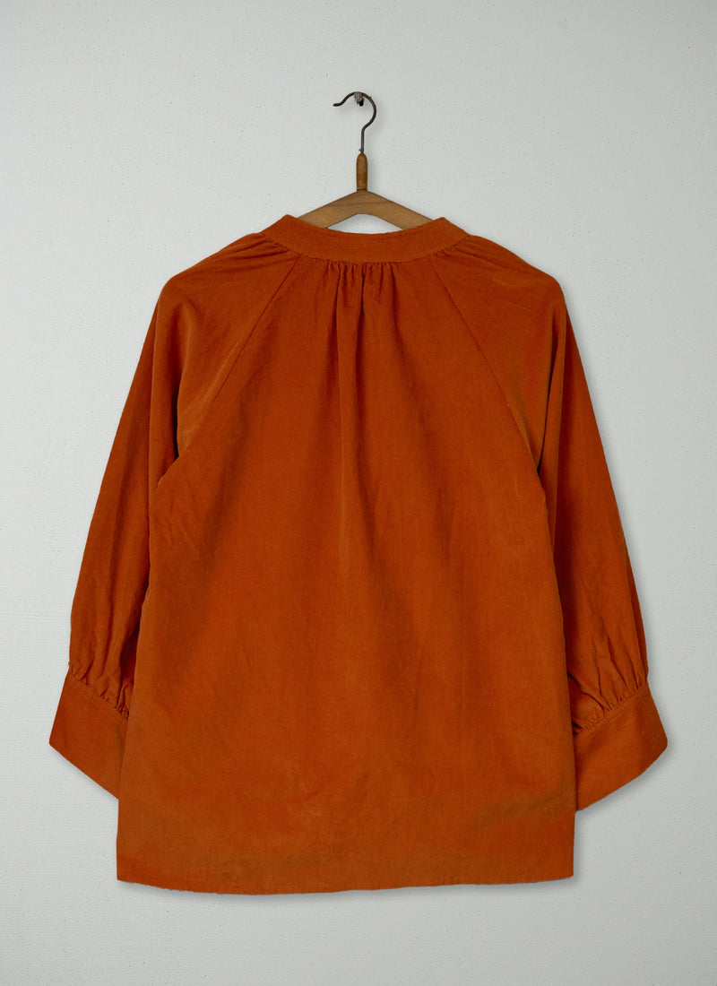 Reworn Needlecord Raglan Shirt Size S (883) | Spice