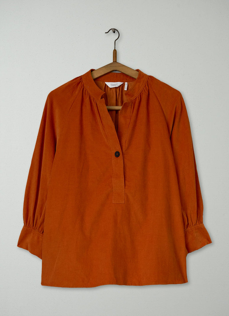 Reworn Needlecord Raglan Shirt Size S (883) | Spice