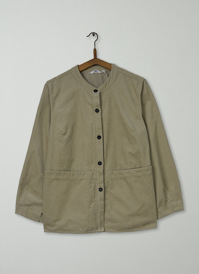 Reworn Organic Cord Shirt Size M (1273) | Stone