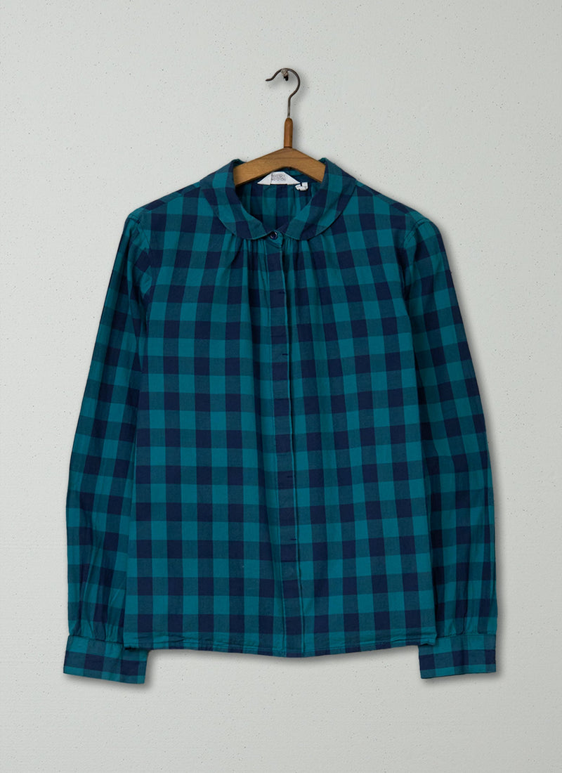 Reworn Cotton Check Shirt Size 12 (818) | Multi