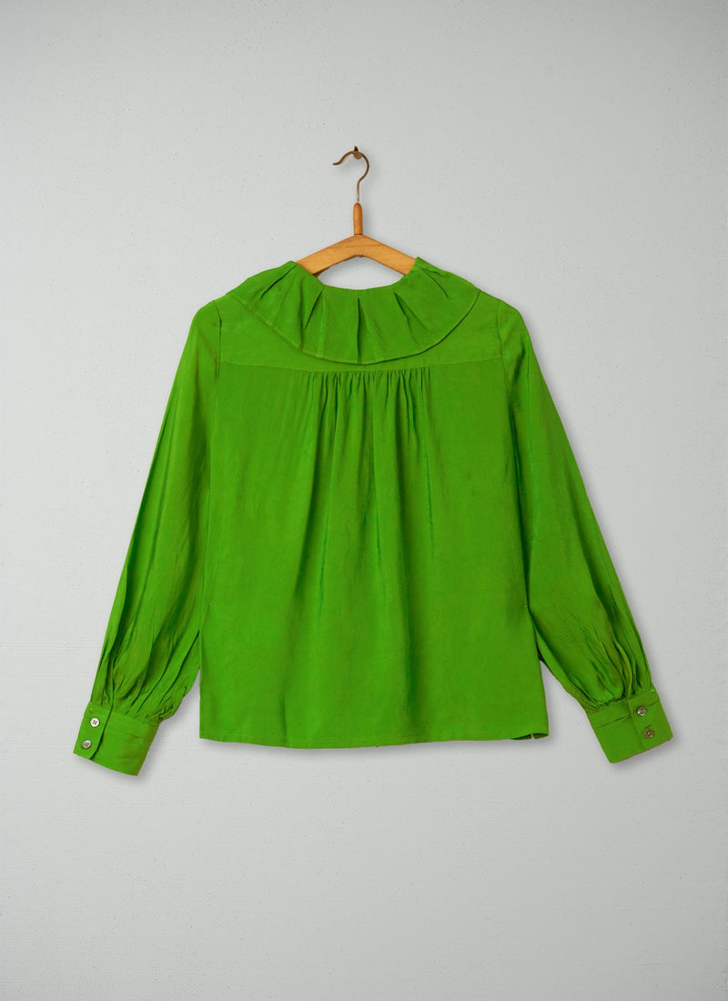 Reworn Ruffle Collar Shirt Size 4 (191) | Spruce