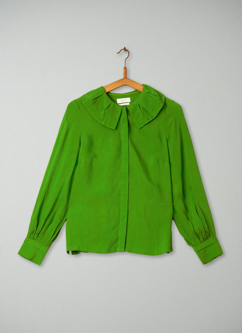 Reworn Ruffle Collar Shirt Size 4 (191) | Spruce