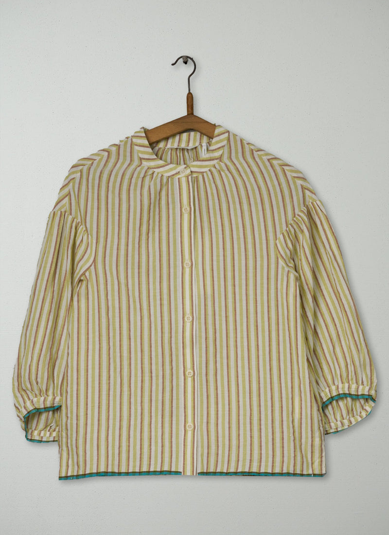 Reworn Stripe Hand Woven Shirt Size XXS (1099) | Multi
