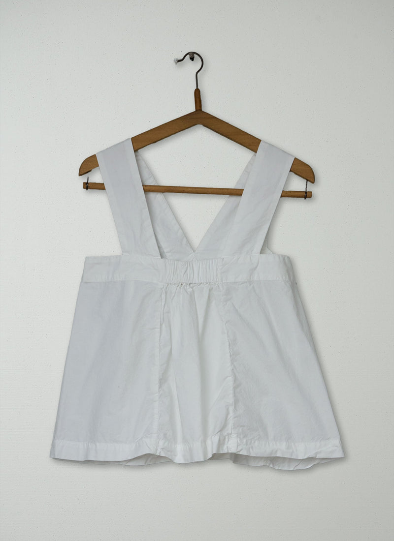 Reworn Cotton Poplin Top Size S (1057) | White