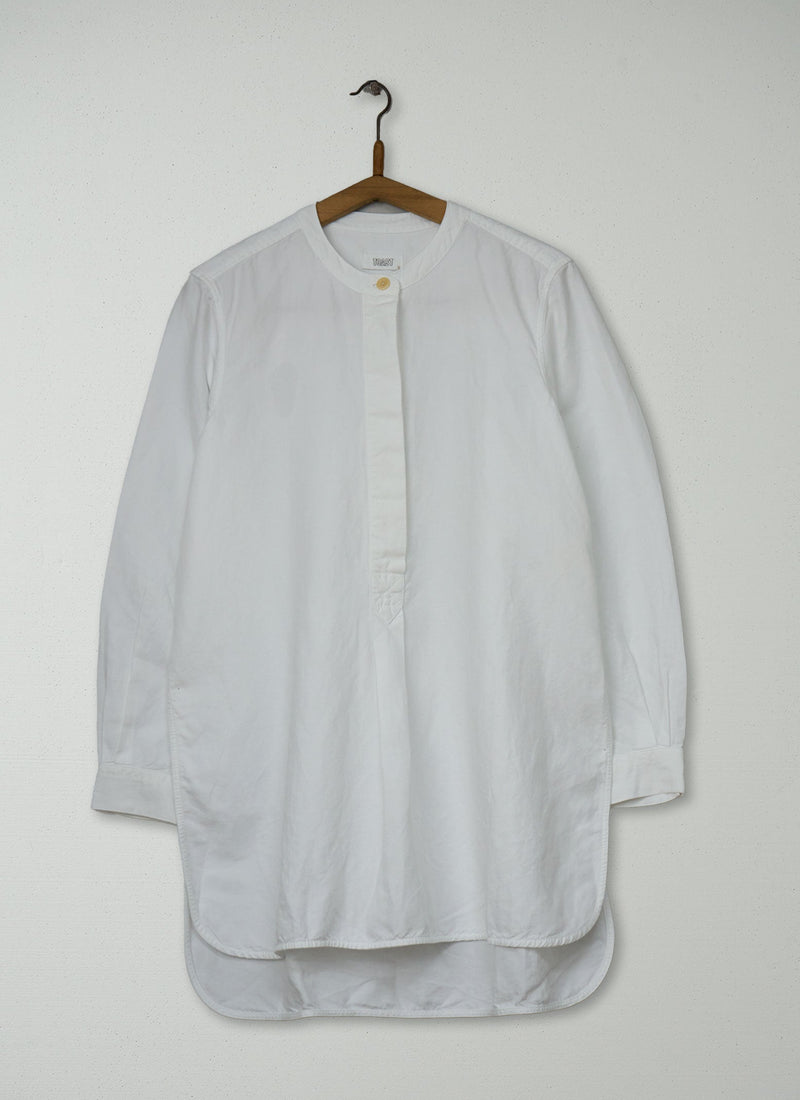 Reworn Cotton Linen Tunic Size 8 (1228) | White
