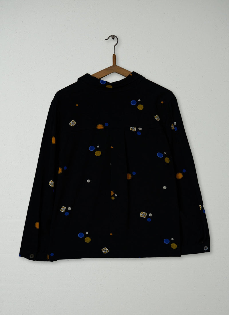 Reworn Cosmic Dot Print Shirt Size 14 (894) | Multi