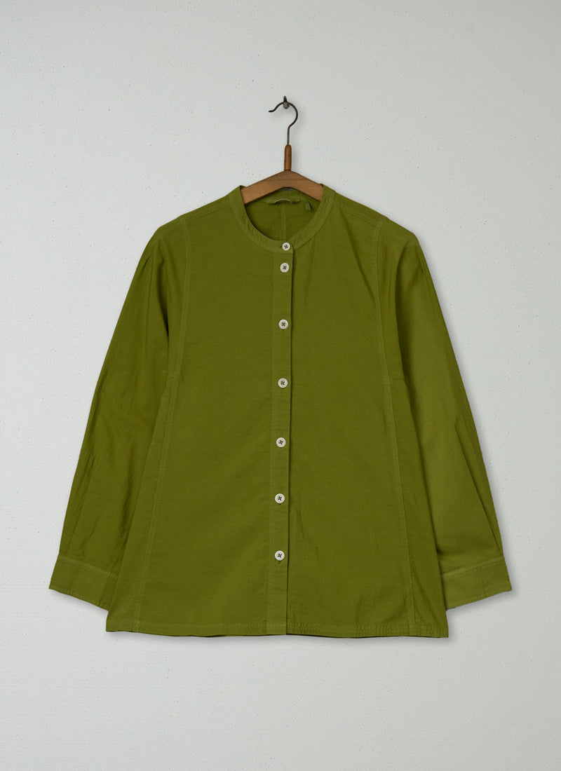 Reworn Cotton Poplin Shirt Size M (787) | Pea Shoot