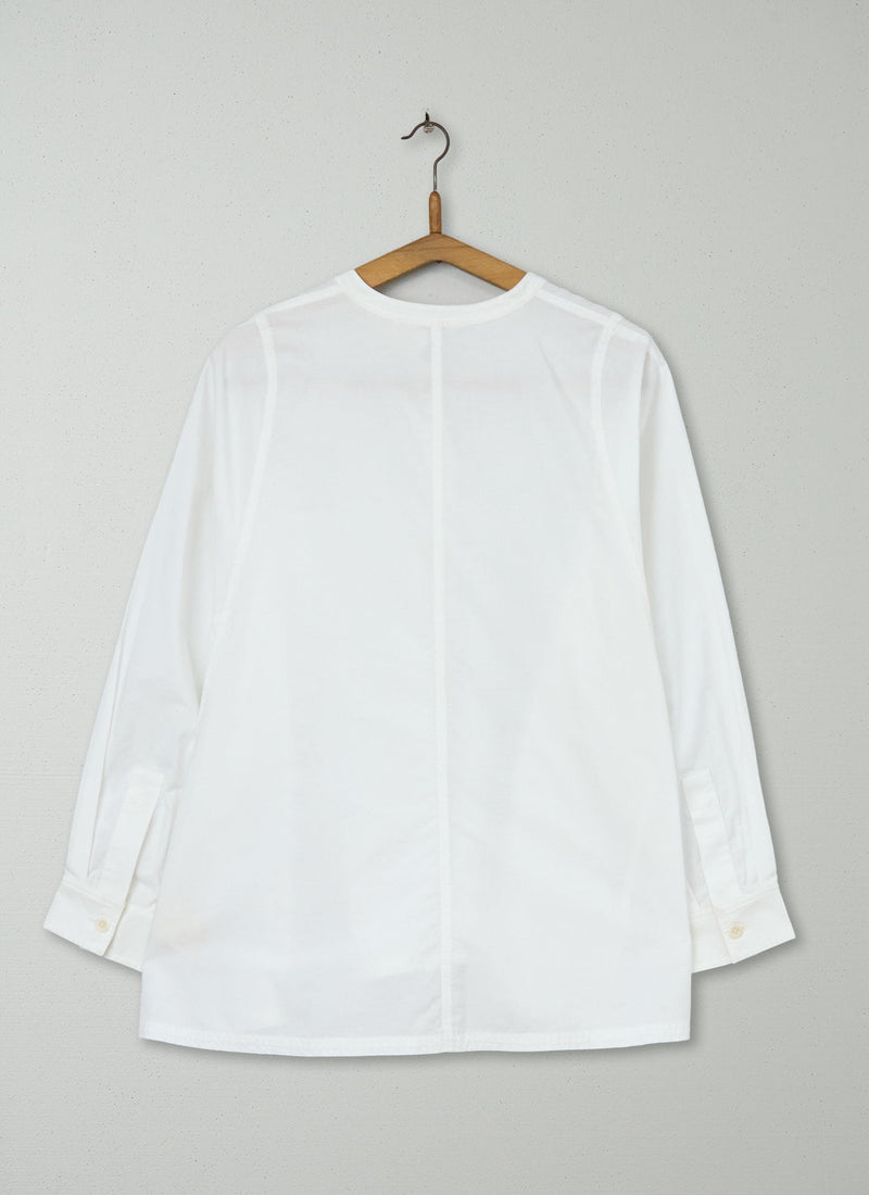 Reworn Raised Stripe Cotton Poplin Shirt Size M (728) | White
