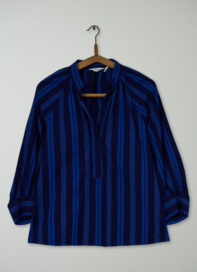 Reworn Cotton Stripe Raglan Shirt Size XS (990) | Multi