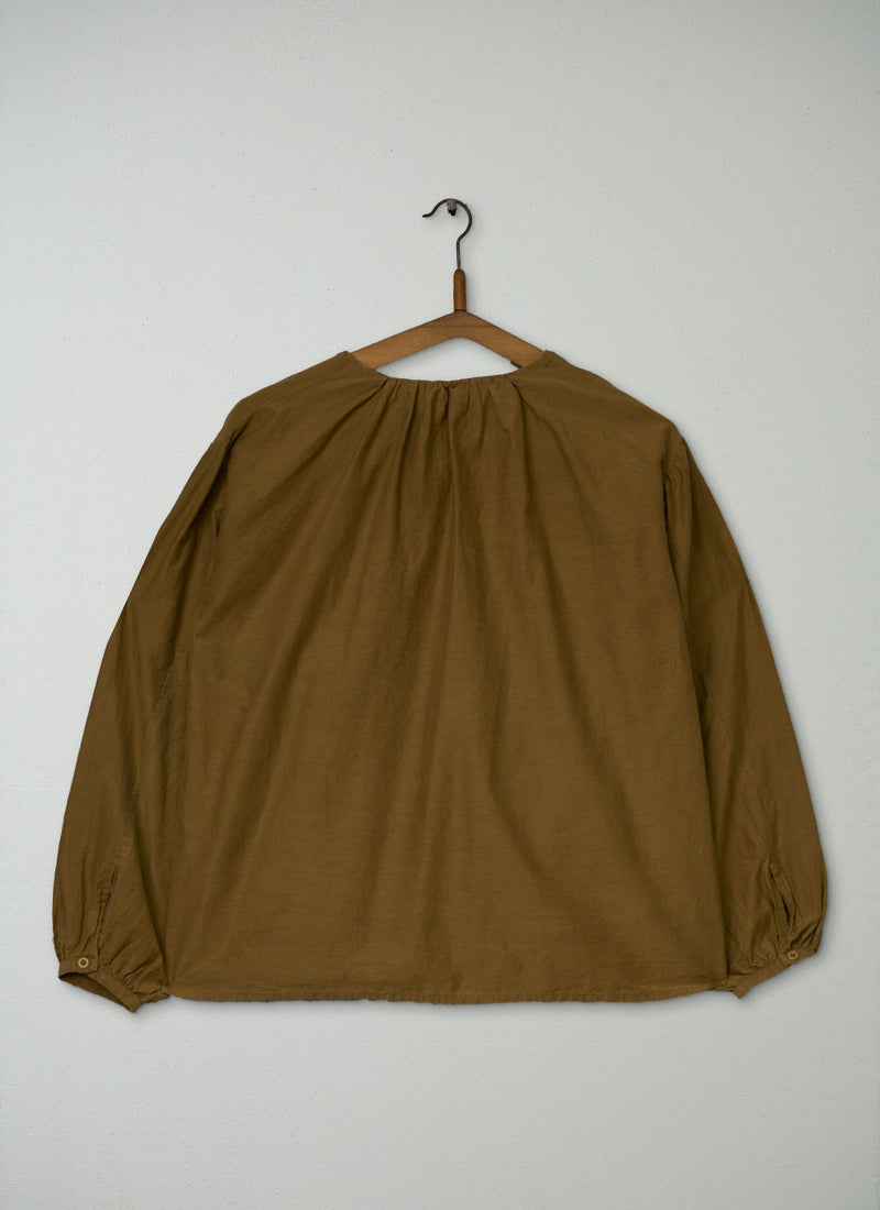 Reworn Cotton Silk Shirt Size S (1086) | Old Gold