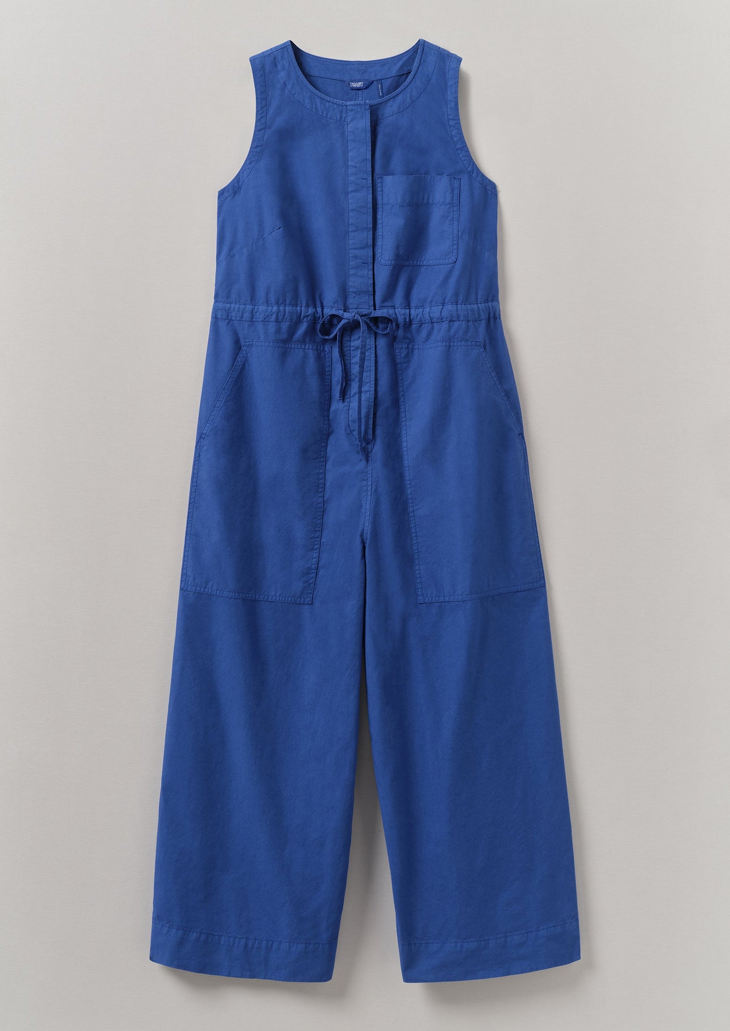 Cotton Linen Wide Leg Jumpsuit | Smalt