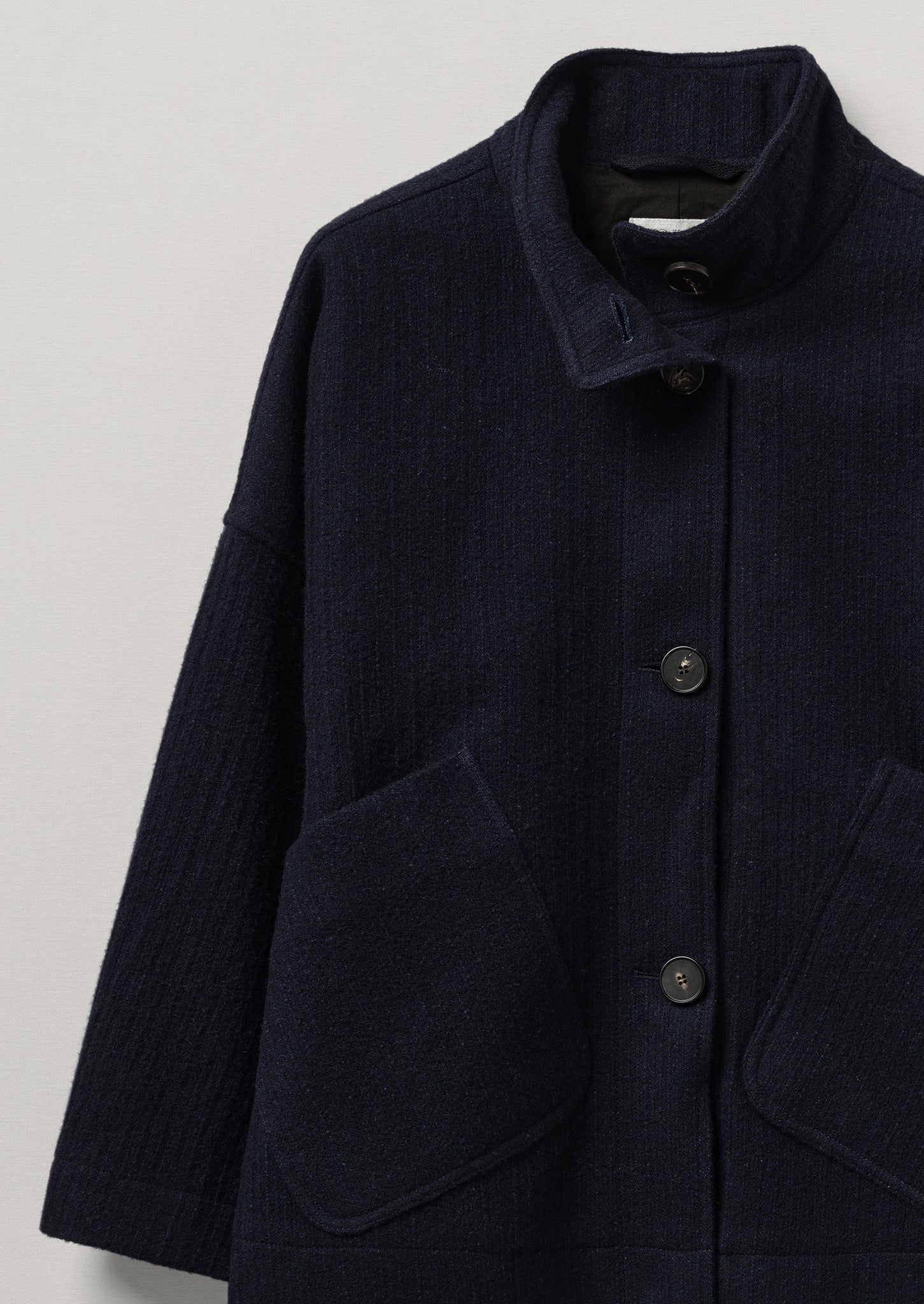 Short A Line Indigo Coat | Indigo