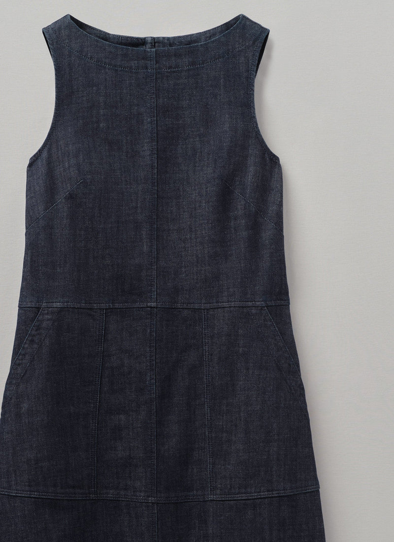Panelled Indigo Denim Dress | Indigo