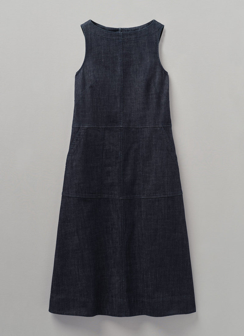 Panelled Indigo Denim Dress | Indigo