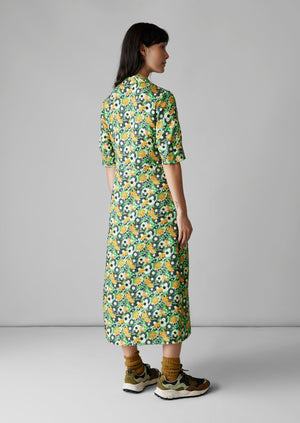 Trailing Nasturtium Print Dress | Garden Green