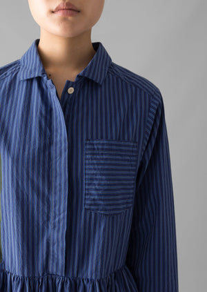 Stripe Poplin Shirt Dress | Blue Tourmaline