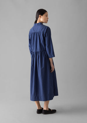 Stripe Poplin Shirt Dress | Blue Tourmaline