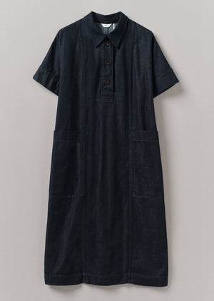 Cotton Denim Tunic Dress | Indigo