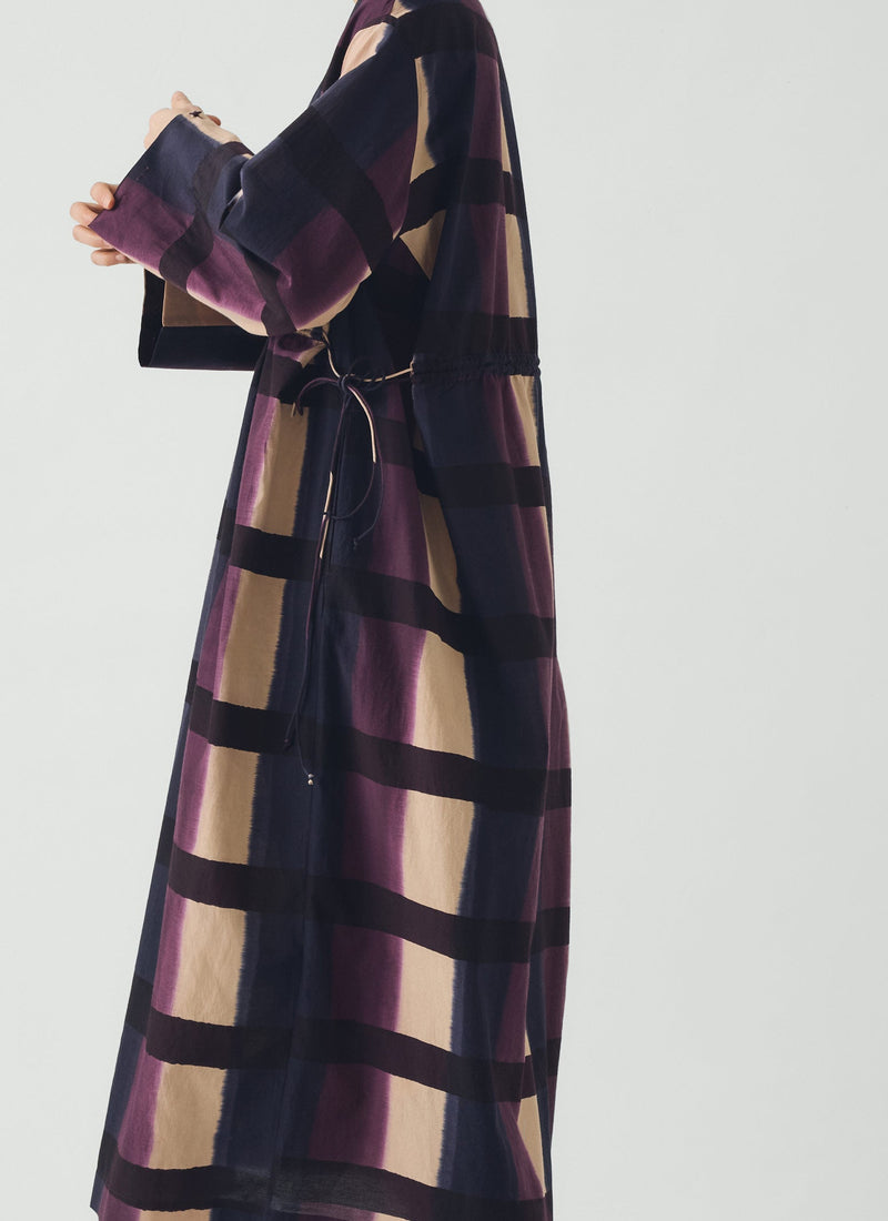 Shadow Still Print Cotton Silk Dress | Cassis